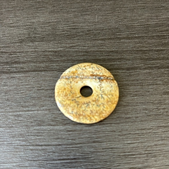 Jasper Gemstone Donut‎ Shaped Pendant Bead - Picture 4 of 5